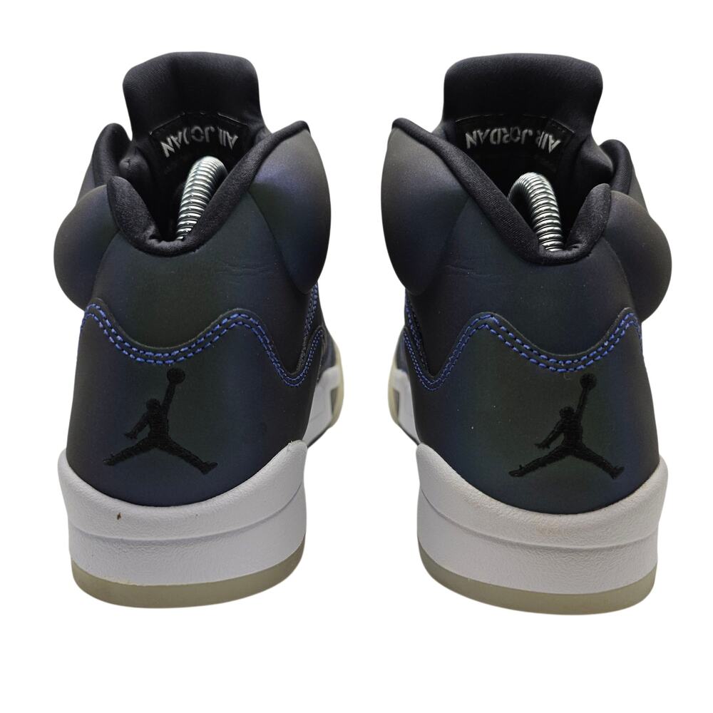 Nike Air Jordan 5 Retro Iridescent Oil Grey Blue Womens 8 Sneakers - Picture 5 of 10